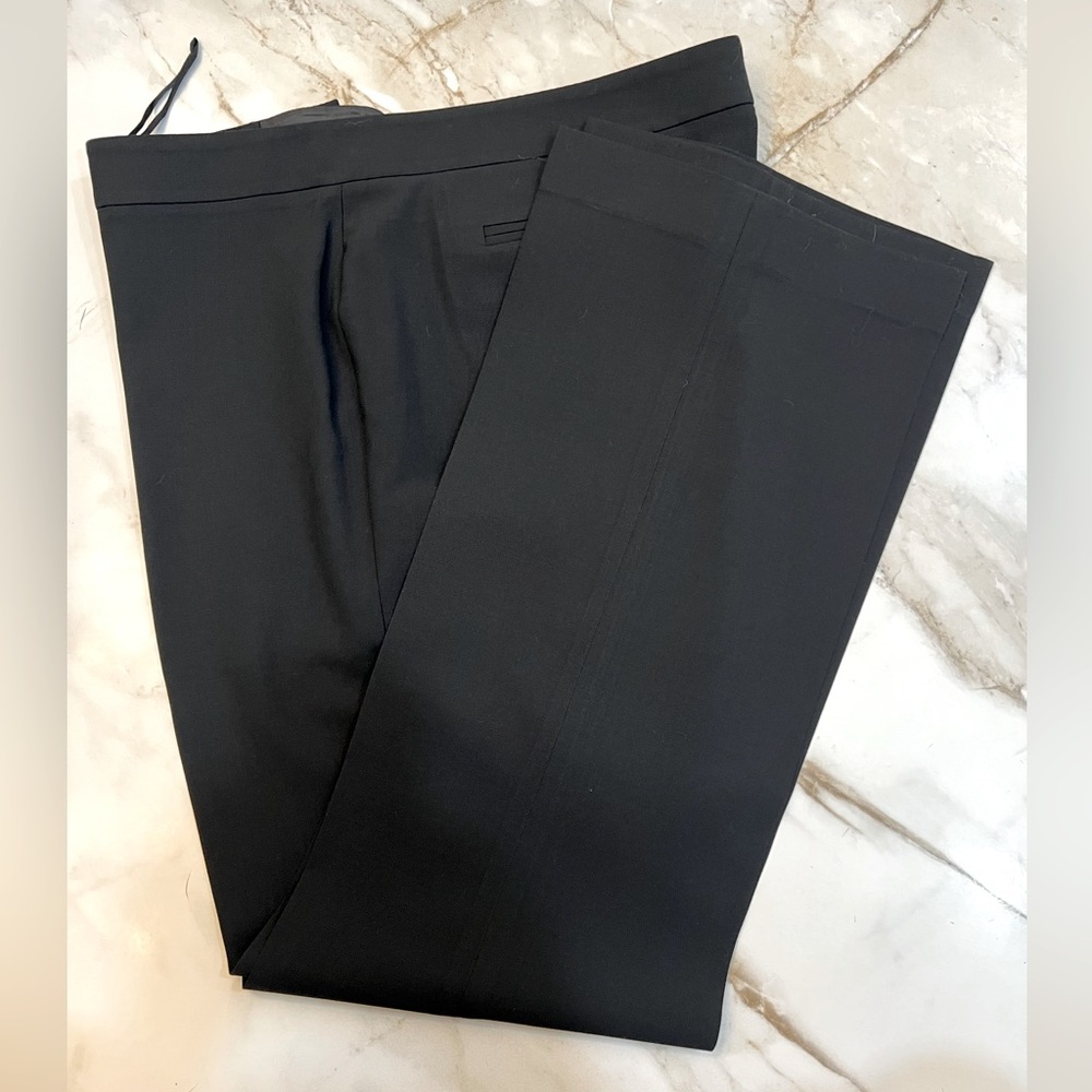 ANNE KLEIN Freshly Dry Cleaned Pantsuit Boot Cut Pants with Cuff - Black Size 14